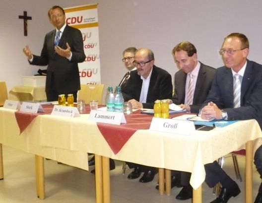 CDU im Dialog Gesundheit Blick auf das  Podium